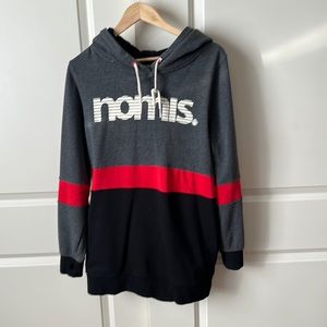 Nomis Hoodie Women’s Size M Grey Red and Black